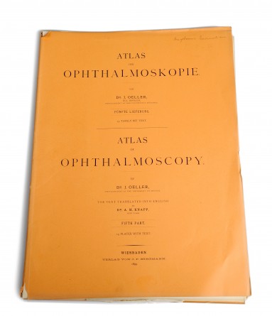 Livre Atlas der Ophthalmoskopie de J. Oeller